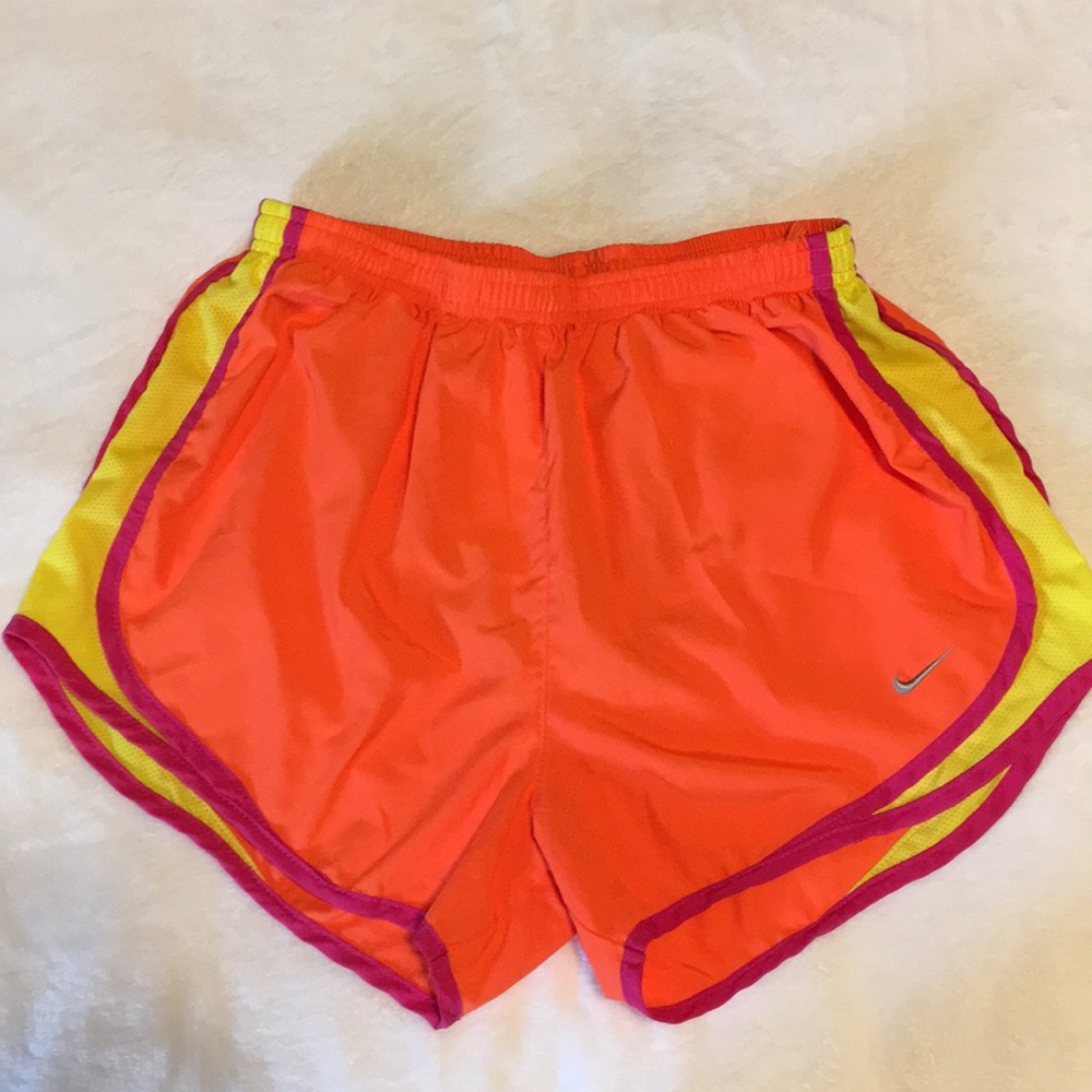Orange Nike Tempo Running shorts. Athletic shorts